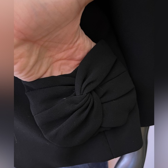 Tahari 3/4 Sleeve Tie Front, Cowl Neck Girly Blazer Jacket - super unique - Picture 4 of 8